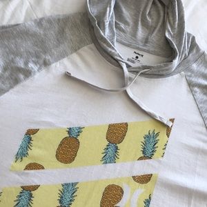 Hurley long sleeve, hooded tshirt